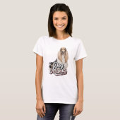 Afghaanse hond Hond Mama T-shirt (Voorkant volledig)
