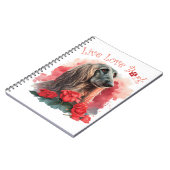 Afghaanse hond Hond Mom Floral Notitieboek (Linkerzijde)