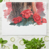 Afghaanse hond Hond Mom Floral Theedoek (Gevouwen)