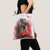 Afghaanse hond Hond Mom Floral Tote Bag (Dichtbij)