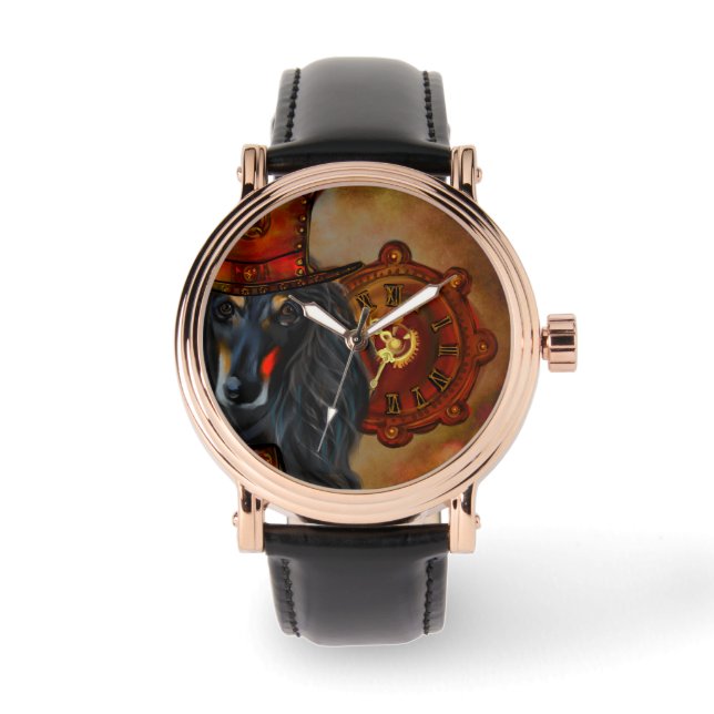 Afghaanse hond horloge (Voorkant)