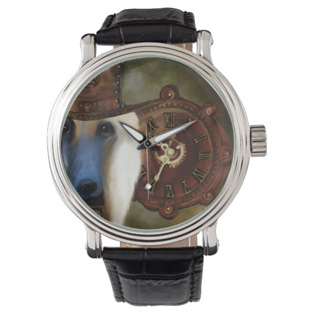 Afghaanse hond horloge (Voorkant)