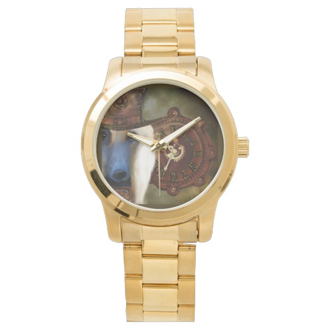 Afghaanse hond horloge (Voorkant)