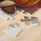 Afghaanse hond in de herfst verlaat Thanksgiving k Legpuzzel (Zijkant)