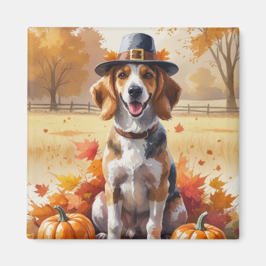 Afghaanse hond in de herfst verlaat Thanksgiving k Magneet (Voorkant)