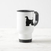 Afghaanse hond in Silhouette Reisbeker (Voorkant rechts)