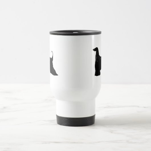 Afghaanse hond in Silhouette Reisbeker (Center)