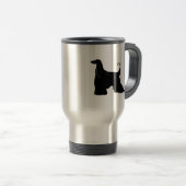 Afghaanse hond in Silhouette Reisbeker (Voorkant rechts)