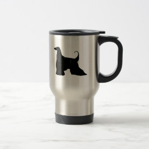 Afghaanse hond in Silhouette Reisbeker