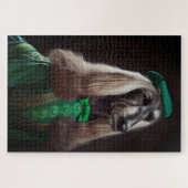 afghaanse hond in St. Patrick's Day Dress Legpuzzel (Horizontaal)