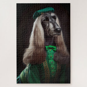 afghaanse hond in St. Patrick's Day Dress Legpuzzel