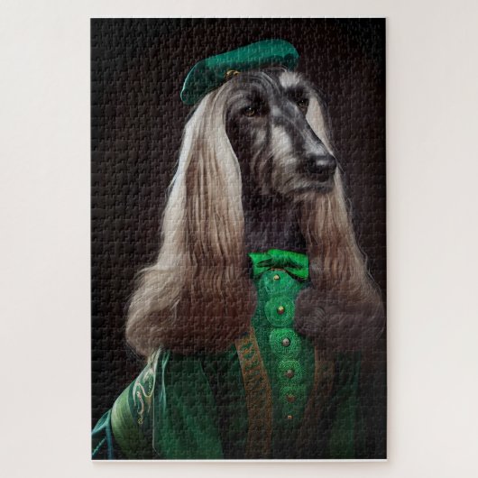 afghaanse hond in St. Patrick's Day Dress Legpuzzel (Verticaal)