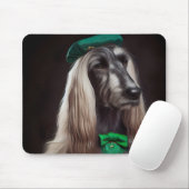 afghaanse hond in St. Patrick's Day Dress Muismat (Met muis)