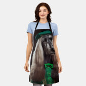 afghaanse hond in St. Patrick's Day Dress Schort (Gedragen)