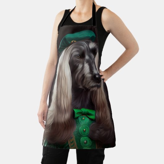 afghaanse hond in St. Patrick's Day Dress Schort (Insitu)