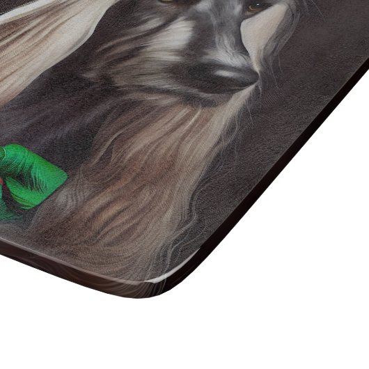 afghaanse hond in St. Patrick's Day Dress Snijplank (Hoek)