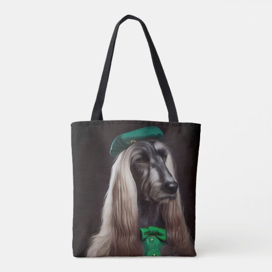 afghaanse hond in St. Patrick's Day Dress Tote Bag (Achterkant)