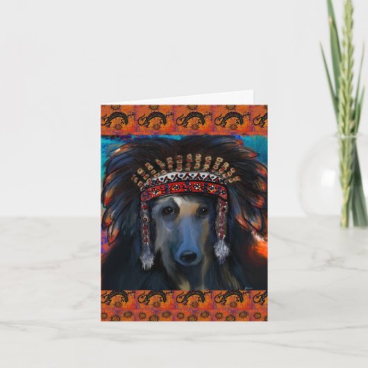 Afghaanse hond    kaart (Voorkant)