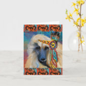 Afghaanse hond      kaart (Gele Bloem)