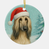 Afghaanse hond keramisch ornament (Voorkant)