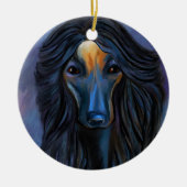 Afghaanse hond keramisch ornament (Voorkant)