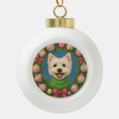 Afghaanse hond keramische bal ornament (Voorkant)