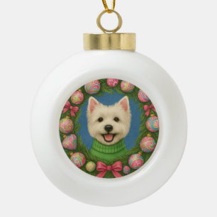 Afghaanse hond keramische bal ornament