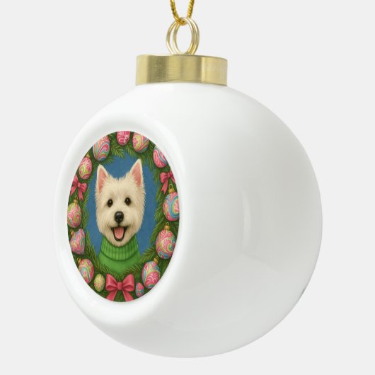 Afghaanse hond keramische bal ornament (Rechts)