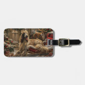 Afghaanse hond Kerstmis Feest Bagagelabel (Voorkant horizontaal)