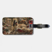 Afghaanse hond Kerstmis Feest Bagagelabel (Achterkant horizontaal)