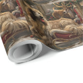 Afghaanse hond Kerstmis Feest Cadeaupapier (Rol Hoek)