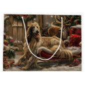 Afghaanse hond Kerstmis Feest Groot Cadeauzakje (Achterkant)