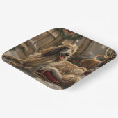 Afghaanse hond Kerstmis Feest Papieren Bordje (Gebogen)