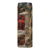 Afghaanse hond Kerstmis Feest Thermosbeker (Achterkant)