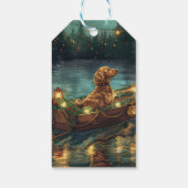 Afghaanse hond kerstvakantie cadeaulabel (Achterkant)
