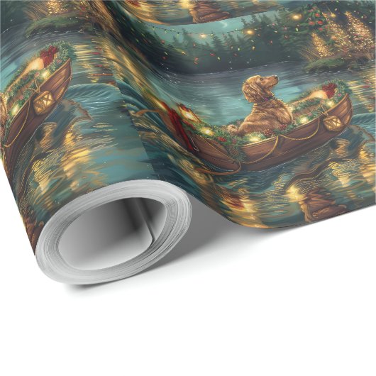 Afghaanse hond kerstvakantie cadeaupapier (Rol Hoek)