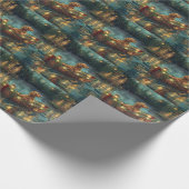 Afghaanse hond kerstvakantie cadeaupapier (Hoek)