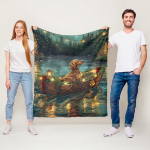 Afghaanse hond kerstvakantie fleece deken