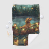 Afghaanse hond kerstvakantie golfhanddoek (Insitu)