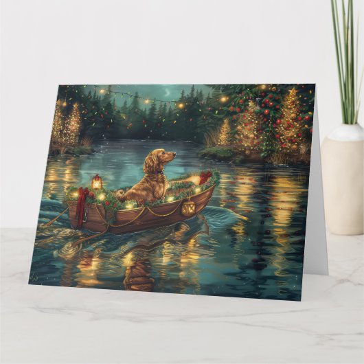 Afghaanse hond kerstvakantie kaart (Voorkant)