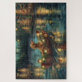 Afghaanse hond kerstvakantie legpuzzel (Verticaal)