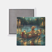 Afghaanse hond kerstvakantie magneet (Voorkant / Achterkant)