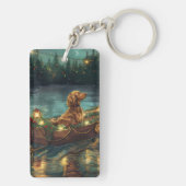 Afghaanse hond kerstvakantie sleutelhanger (achterkant)