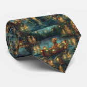 Afghaanse hond kerstvakantie stropdas (Opgerold)