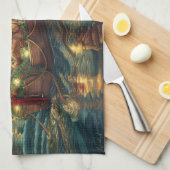 Afghaanse hond kerstvakantie theedoek (Quarter Fold)