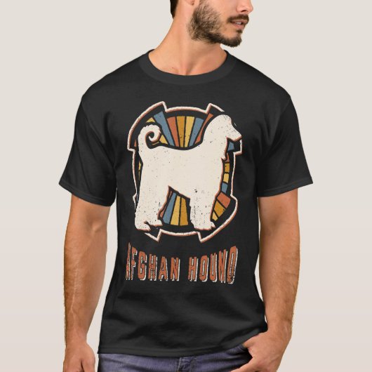 Afghaanse Hond  Klassieke Retro Dog Love T-shirt (Voorkant)
