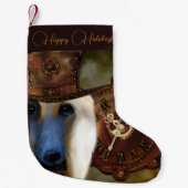 Afghaanse hond kleine kerstsok (Voorkant)