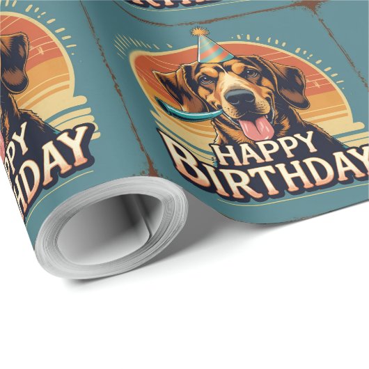 Afghaanse hond kleurrijk cadeaupapier (Rol Hoek)