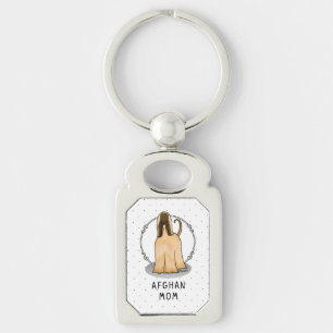 Afghaanse hond Mam Afghaanse mam (in het gareel) Sleutelhanger