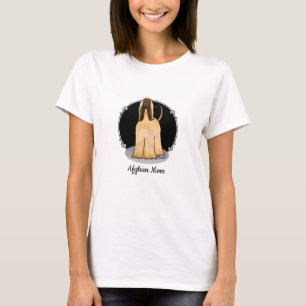 Afghaanse hond Mam Afghaanse mam (in het gareel) T-shirt